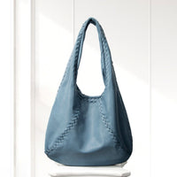 Kaja Hobo Bag in Dusty Blue, front view
