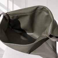 Signe Flap Bag in Moss Green, interior detail