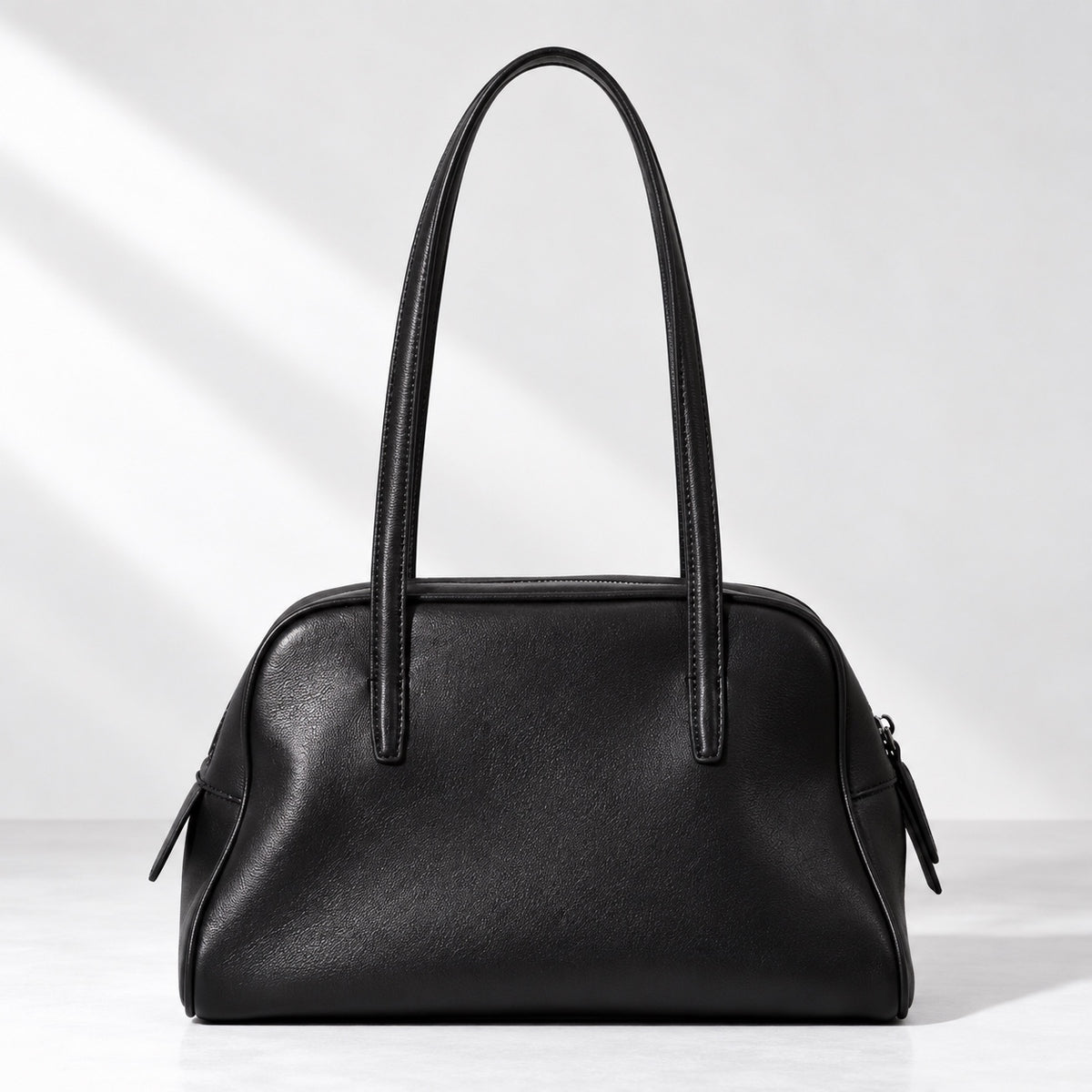 Lena Bowling Bag in Black, front view