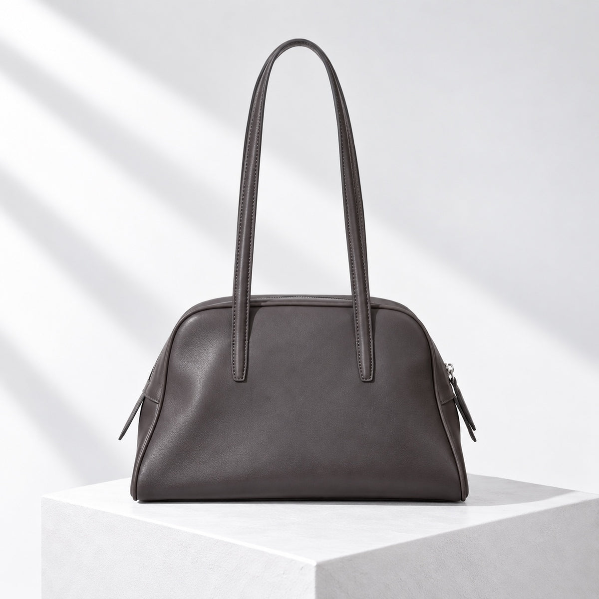 Lena Bowling Bag in Dark Taupe