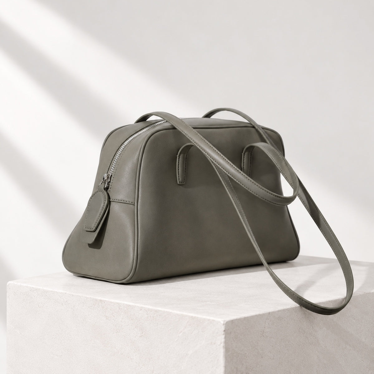 Lena Bowling Bag in Olive Gray, alternate view