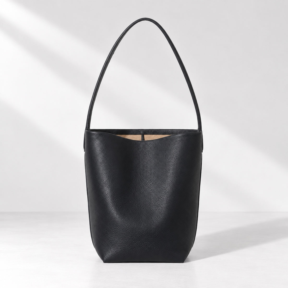 Black Aya Bucket Bag, front view