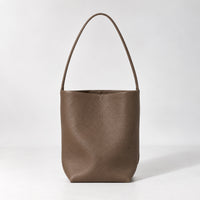 Taupe Aya Bucket Bag, front view
