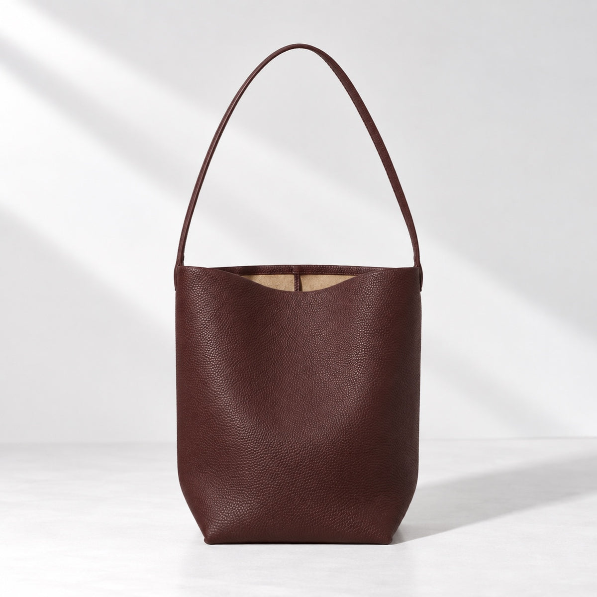 Deep Coffee Aya Bucket Bag, front view