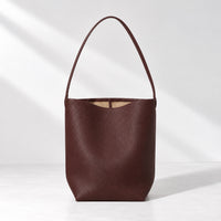 Deep Coffee Aya Bucket Bag, front view