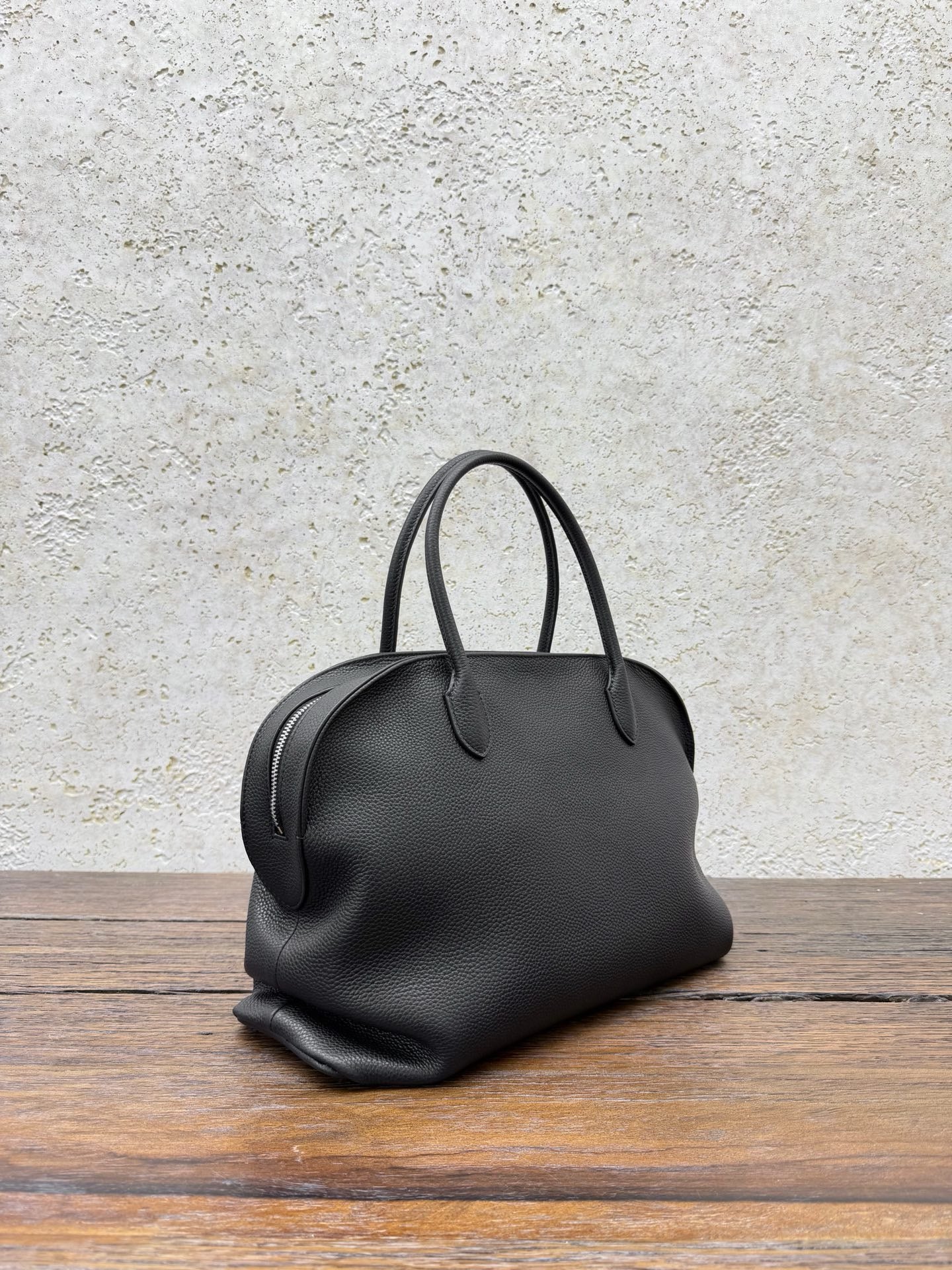 Agnes 15 Pebbled Leather Bowling Bag
