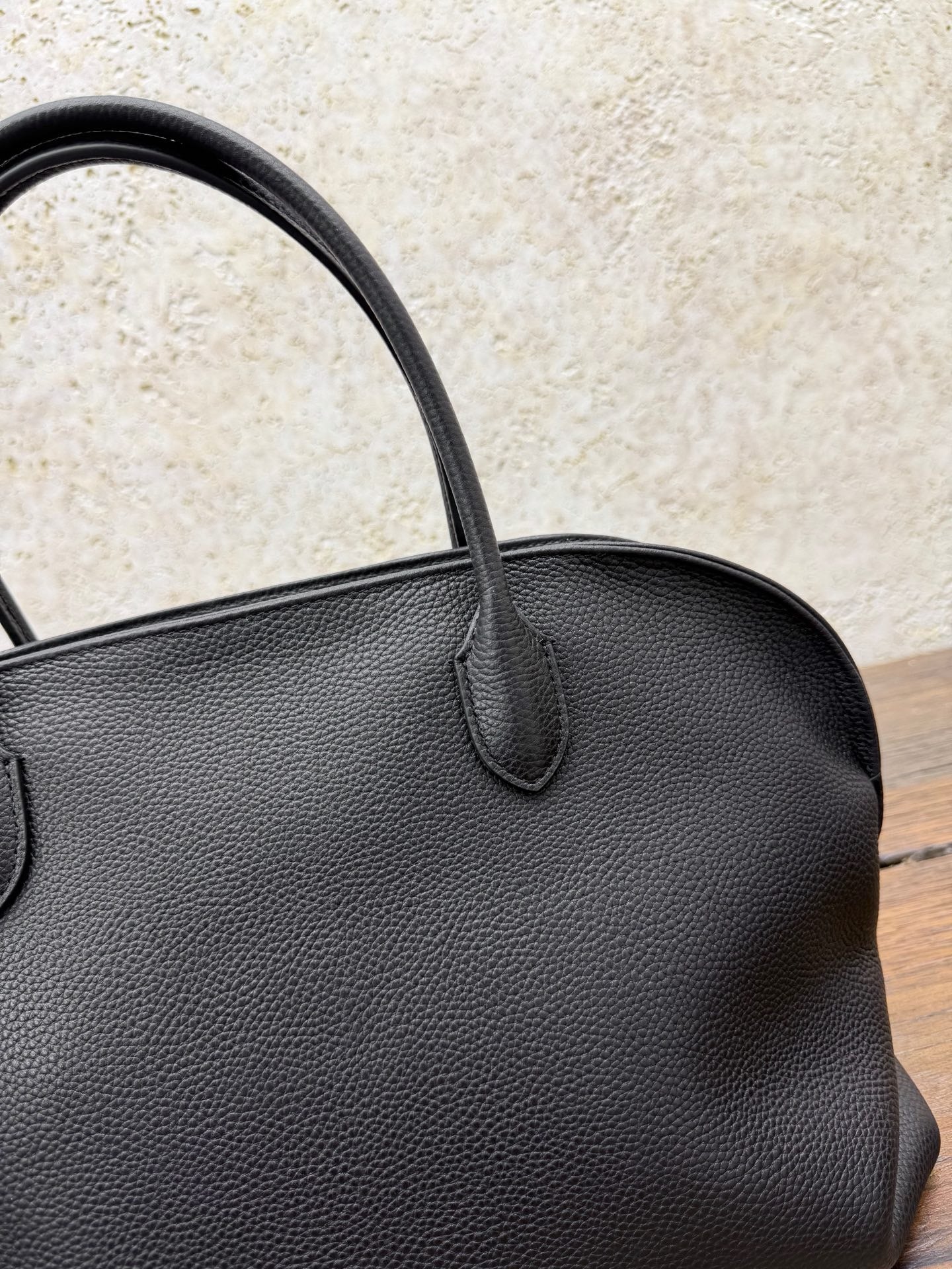 Agnes 15 Pebbled Leather Bowling Bag