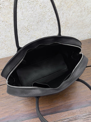 Agnes 15 Pebbled Leather Bowling Bag