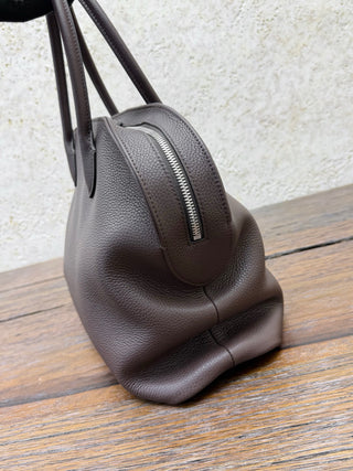Agnes 15 Pebbled Leather Bowling Bag