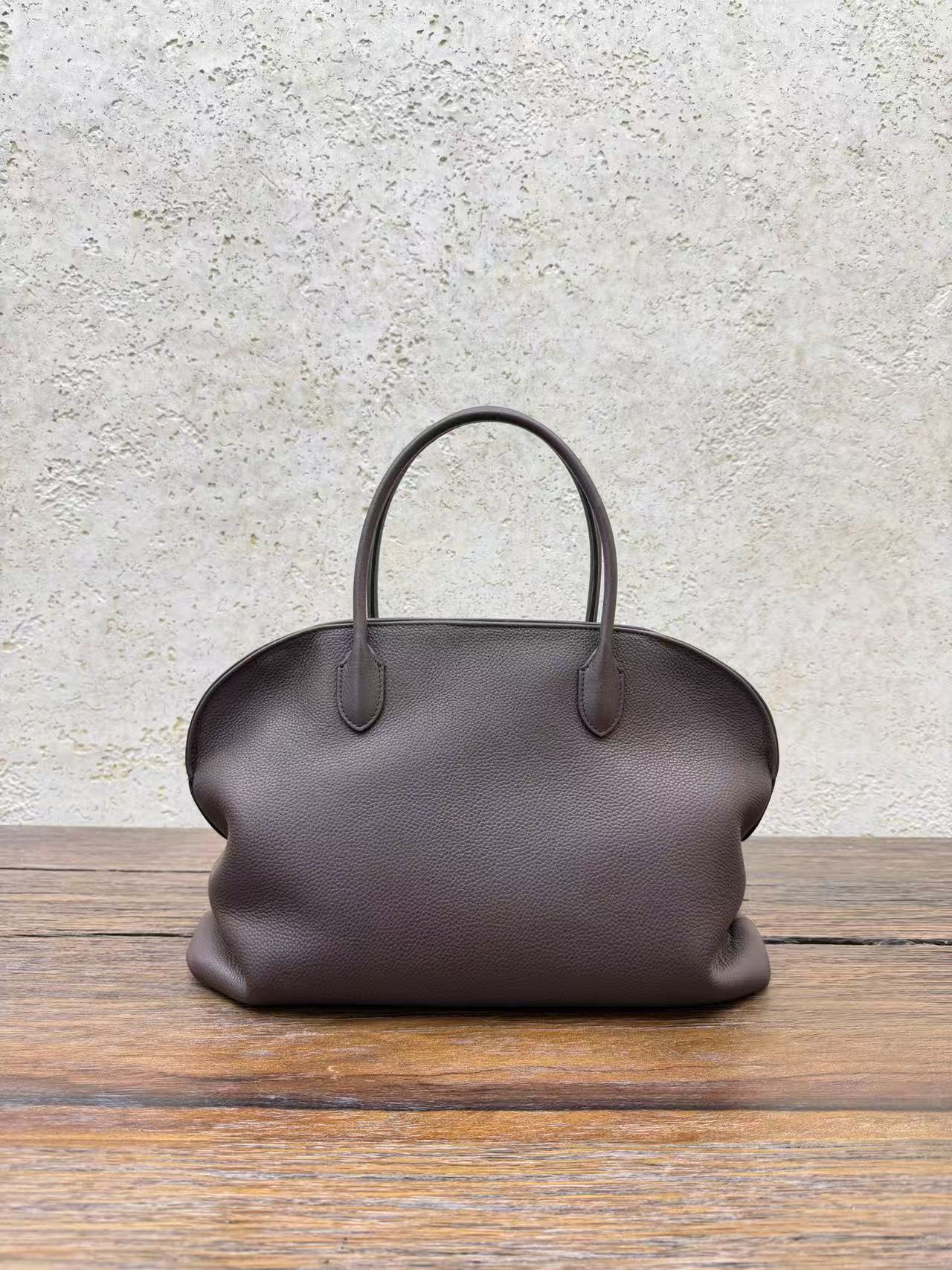 Agnes 15 Pebbled Leather Bowling Bag