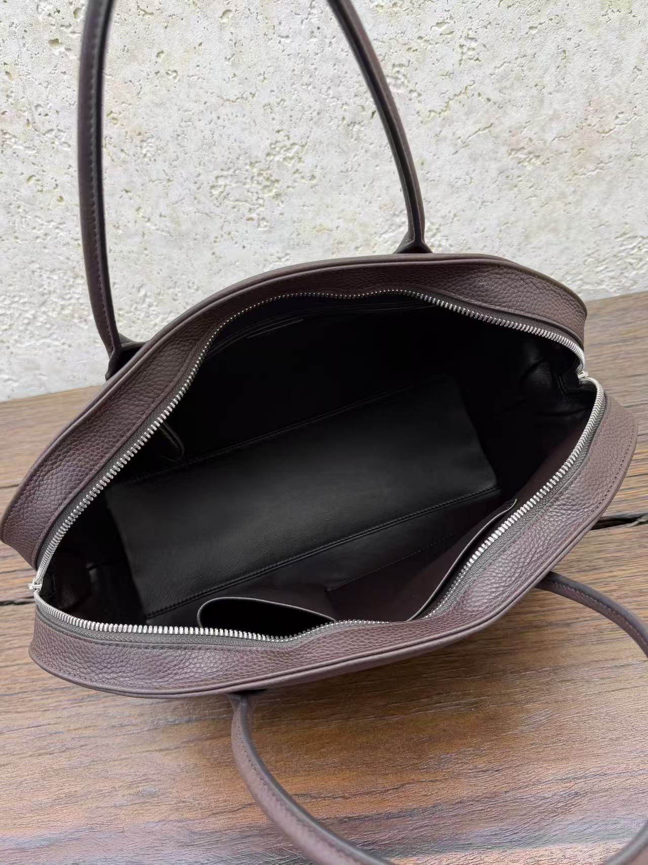 Agnes 15 Pebbled Leather Bowling Bag