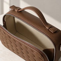 Nola Camera Bag in Brown, interior detail