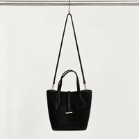 Selma Compact Tote in Black, with detachable long shoulder strap