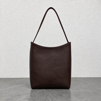 Arc Shoulder Bag in Dark Brown, front view