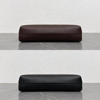 Arc Shoulder Bag in Black and Dark Brown, base comparison