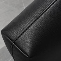 Arc Shoulder Bag in Black, leather construction detail
