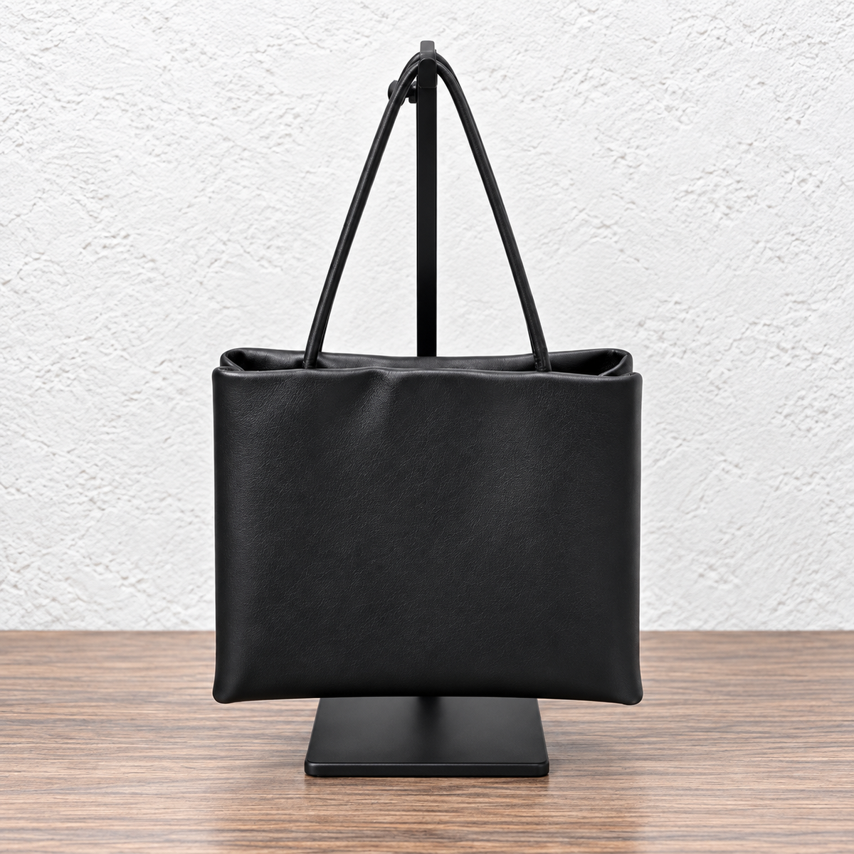 Black Cecily Accordion Handbag, front view