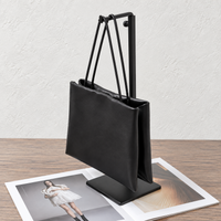 Black Cecily Accordion Handbag, side view