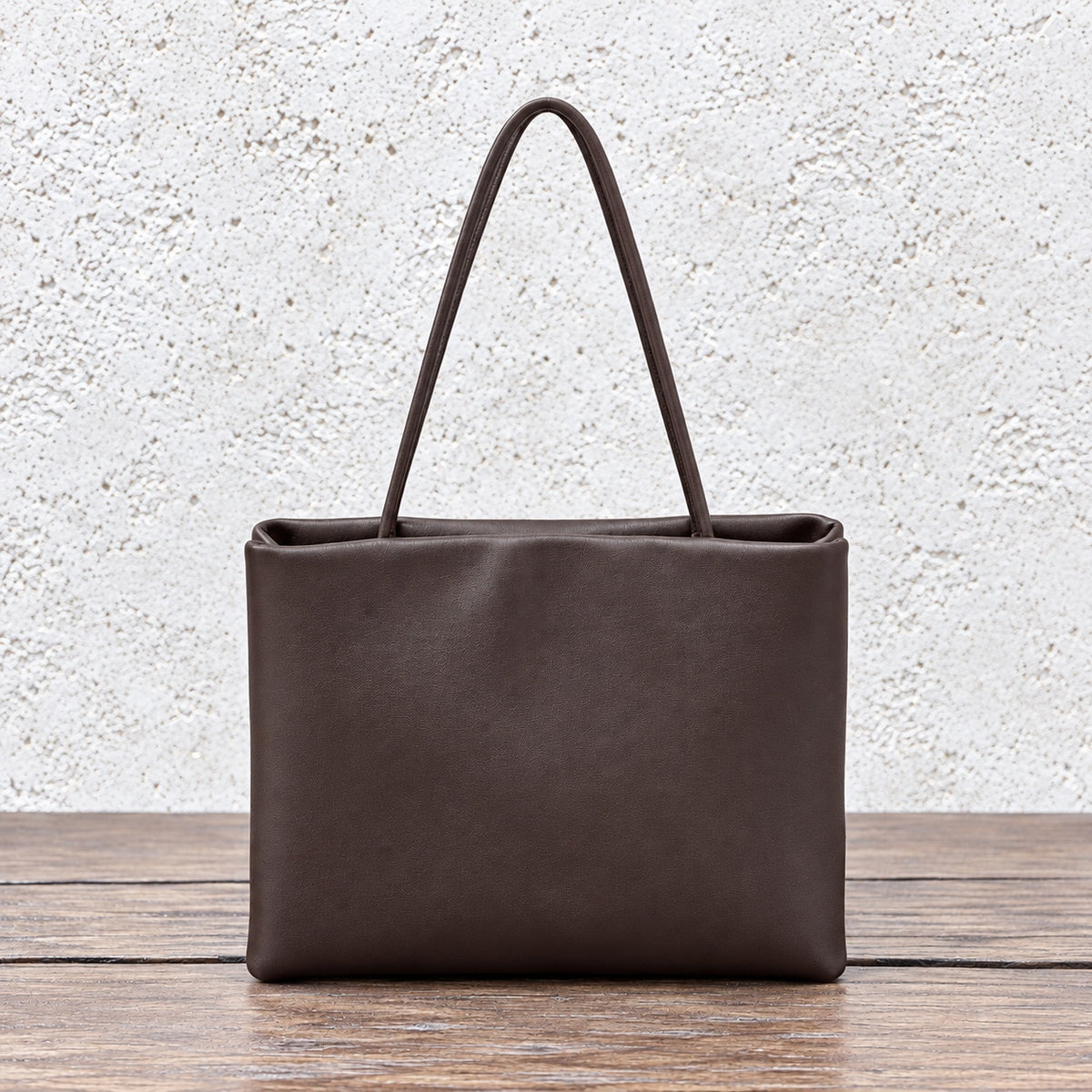 Dark Brown Cecily Accordion Handbag, front view