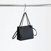 Mila Shoulder Bag in Black, angled view