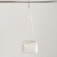 Mila Shoulder Bag in Ivory, front view