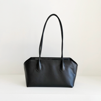 Anouk Shoulder Tote in Black, front view