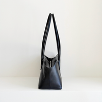 Anouk Shoulder Tote in Black, side view