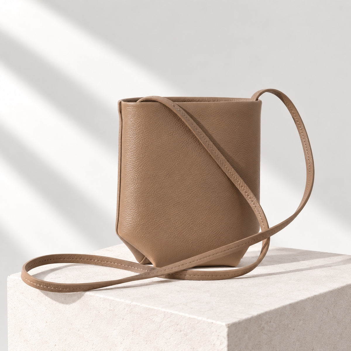 Asta Mini Bucket Bag in Taupe, alternate view
