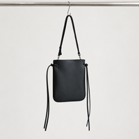 Tilda Tie Shoulder Bag in Black, front view
