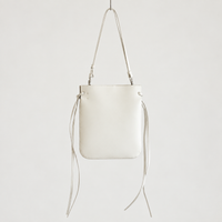 Tilda Tie Shoulder Bag in Ivory, front view