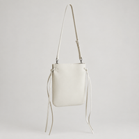 Tilda Tie Shoulder Bag in Ivory, with long strap