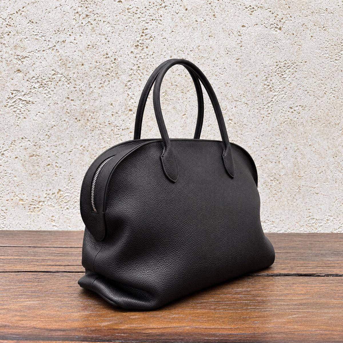 Black Agnes Bowling Bag, three-quarter view
